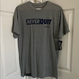 Gray 'Never Quit' Men's LVFT T-Shirt